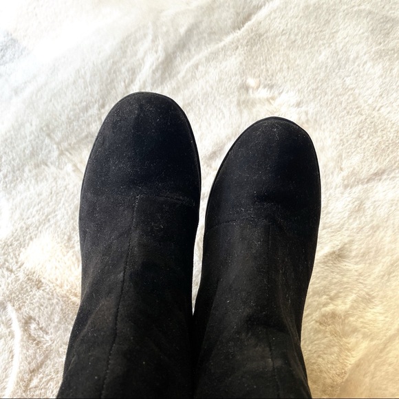 🖤 PRIMARK FAUX SUADE CHUNKY HEEL BOOTIES! - Picture 2 of 12
